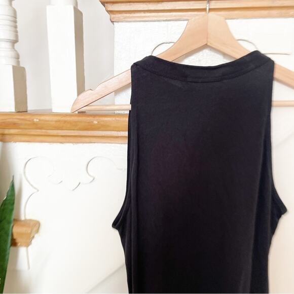 n:Philanthropy Black Sleeveless Crewneck Side Ruching Peach Dress Size S NEW - Picture 9 of 10